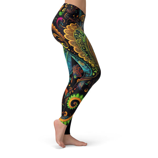 Organic Sealife Print Yoga Pants