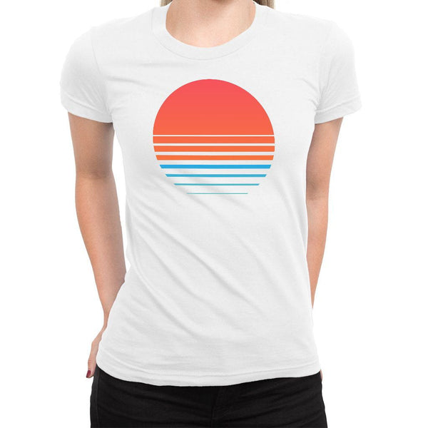 Retro Sunset Women's Tee  -  Women's T-Shirt XS / WHITE