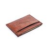 Leaf Leather Slim Wallet - Brown