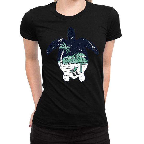 Turtle Dreams Women's Tee  -  Women's T-Shirt XS / BLACK