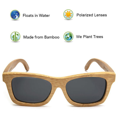 Bamboo Sunglasses - Black Lens