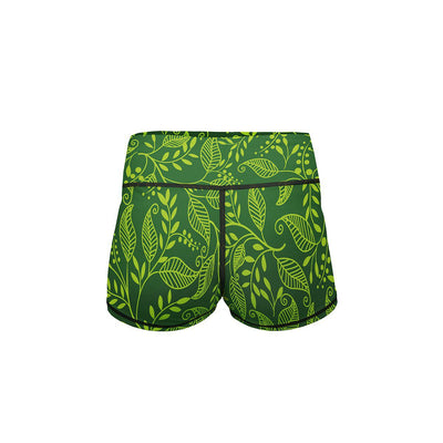 Green Leaf Yoga Shorts