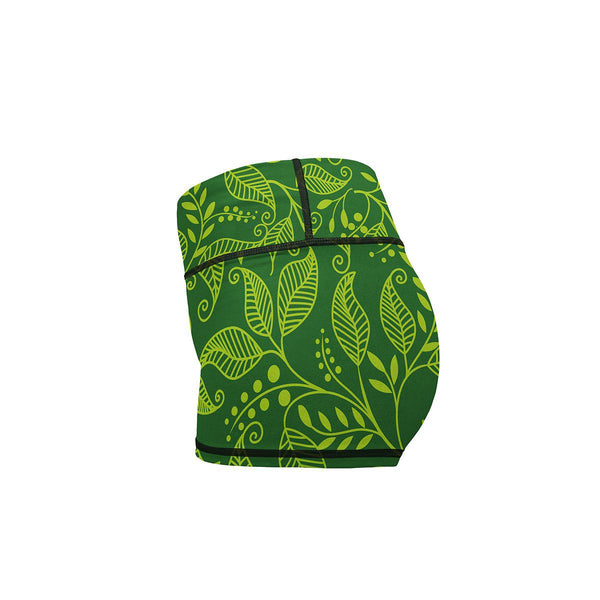 Green Leaf Yoga Shorts