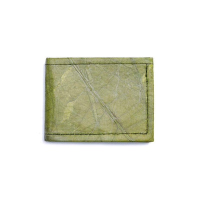 Leaf Leather Bifold Wallet - Green