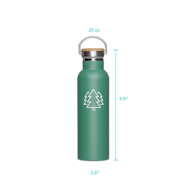 Stainless Steel Water Bottle with Screw On Lid - L.A. Green