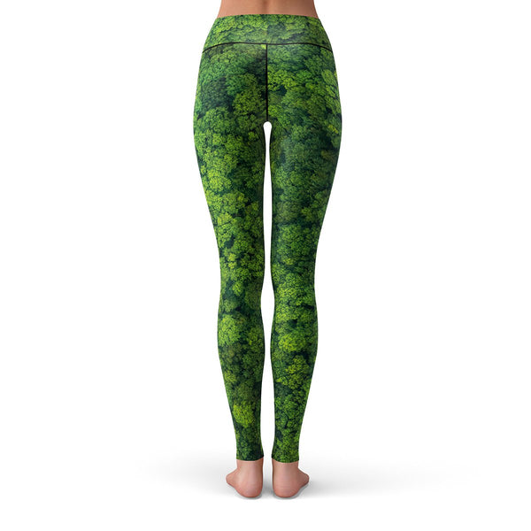 Tree Nugs Green Leggings  Nature Inspired Comfortable Active Wear