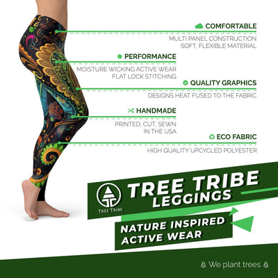Tribal Night Leggings  -  Yoga Pants