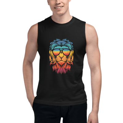 Retro Lion Muscle Shirt  -