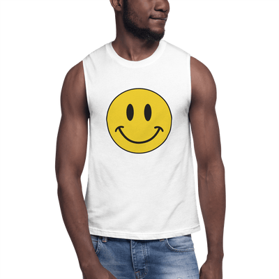 Smiley Face Muscle Tank  -