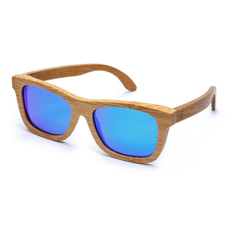 Bamboo Sunglasses | Floats in Water | Mirror Blue Lens