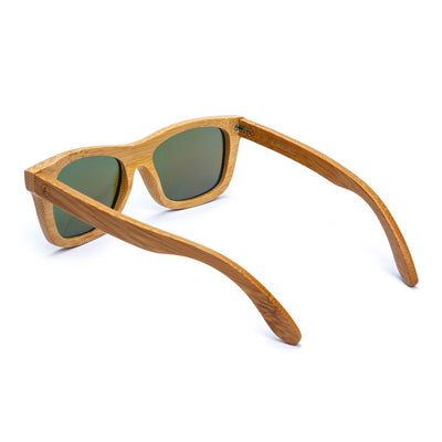 Bamboo Sunglasses - Blue Lens