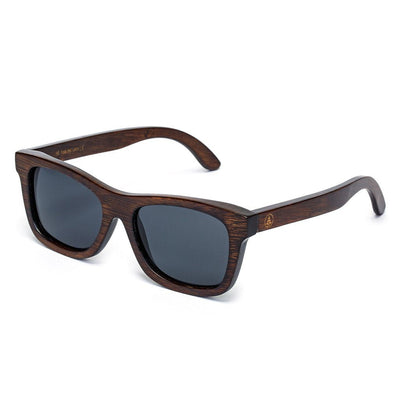 Brown Bamboo Sunglasses - Black Lens