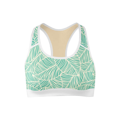 Vitamin Leaf Sports Bra - Racerback Top for Yoga, Gym, Working Out