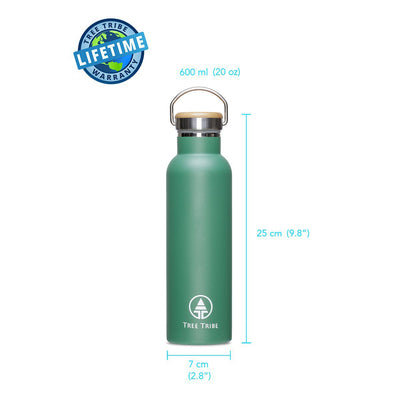 Green Tribe Logo Water Bottle (20 oz)  -  Reusable Bottle