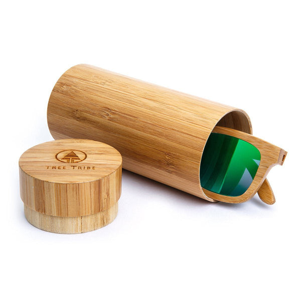 Bamboo Sunglasses - Green Lens