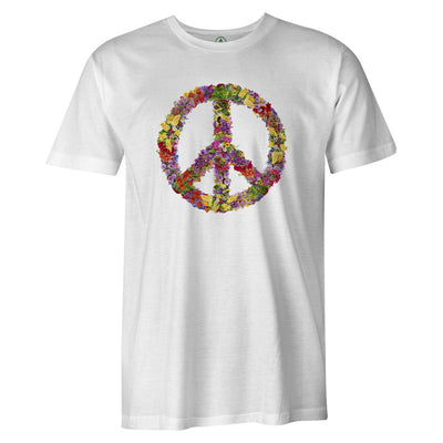 Hippy Peace Tee  -  Men's T-Shirt S / WHITE