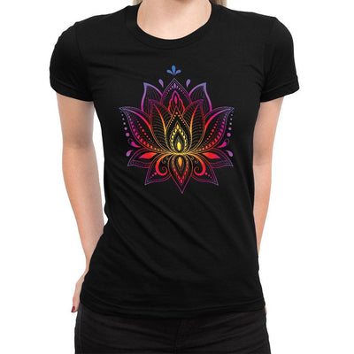 Lotus Women's Tee  -  Women's T-Shirt XS / BLACK
