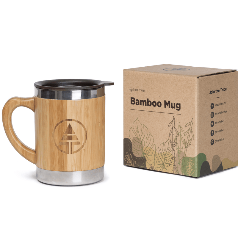 Advertising Bamboo Chic Mugs with Bamboo Lid (15 Oz.), Coffee Mugs
