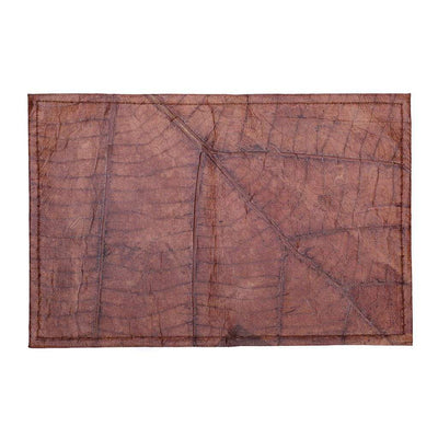 Leaf Leather Travel Wallet - Brown