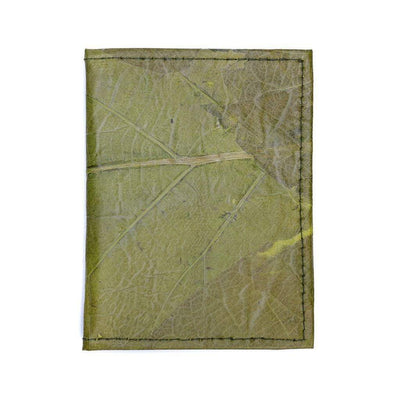 Leaf Leather Travel Wallet - Green
