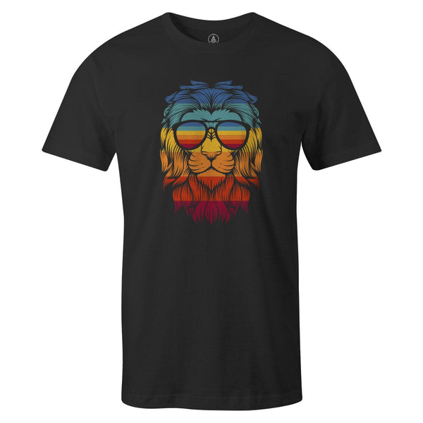 Retro Lion Tee  -  Men's T-Shirt S / BLACK