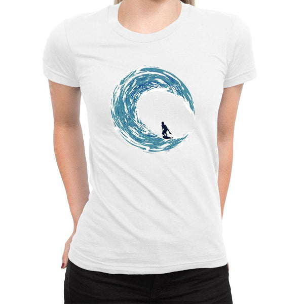 Ride the Wave Women's Tee  -  Women's T-Shirt XS / WHITE