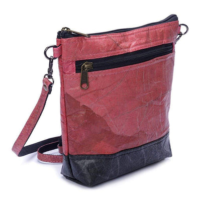 Leaf Leather Shoulder Bag - Pink