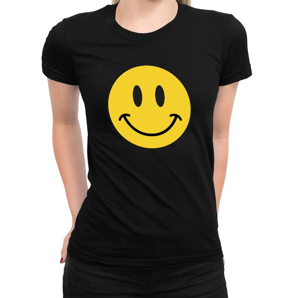 Smiley Face Tee – Women’s T-Shirt S / WHITE