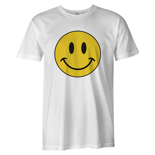 Smiley Face Tee – Men’s T-Shirt S / WHITE