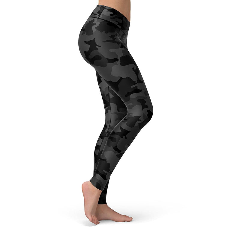 Black Camo / Urban Camo Fitness Leggings - Yoga, Gym, Comfy Pants