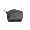 Leaf Leather Coin Bag - Black