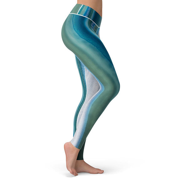 Blue Agate Leggings  -  Yoga Pants