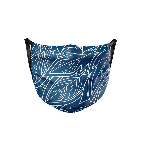 Blue Feather Face Mask  -  Face Mask