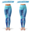 Blue Wave Leggings  -  Yoga Pants