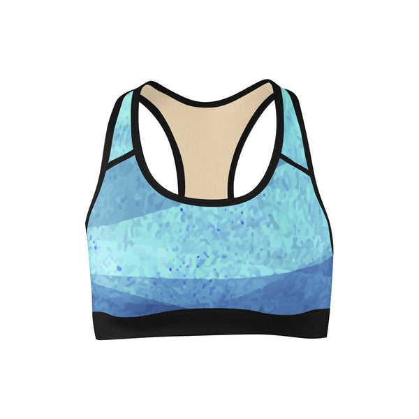 Blue Wave Sports Bra  -  Yoga Top
