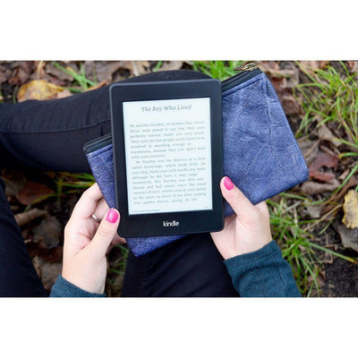 Leaf Leather Kindle Case - Dark Blue