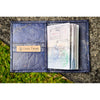 Leaf Leather Travel Wallet - Blue  -  LL Travel Wallet Blue