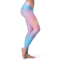 High Waisted Leggings for Women Ultra Soft Stretch Mandala Pattern 