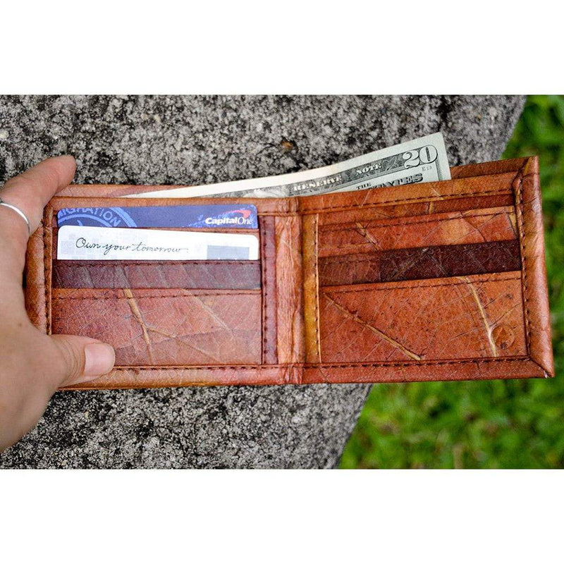 Slim Vegan Leather Bifold Wallet, 06 Red
