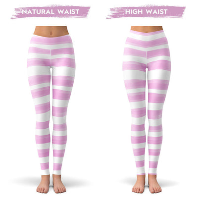 Candy Stripes Leggings  -  Yoga Pants