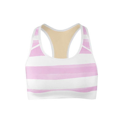 Candy Stripes Sports Bra  -  Yoga Top