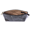 Leaf Leather Stash Bag - Black