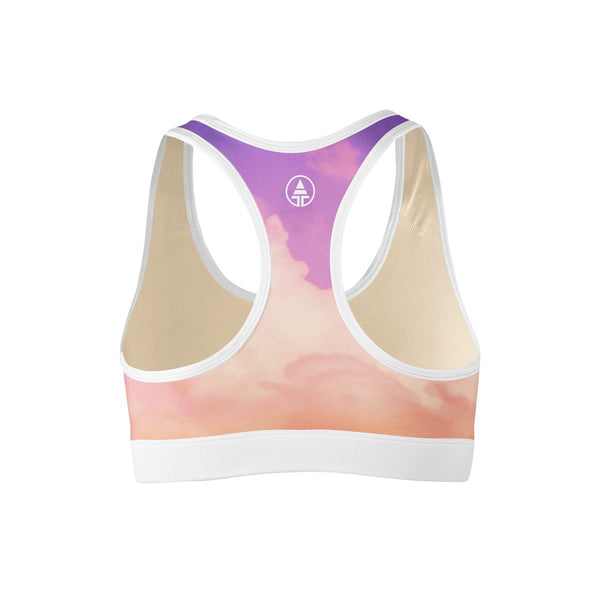 Colorful Clouds Sports Bra  -  Yoga Top