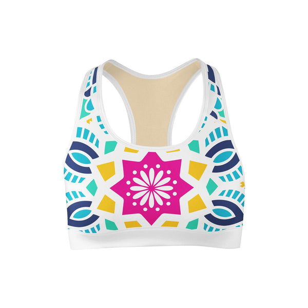 Colorful Mandala Sports Bra  -  Yoga Top