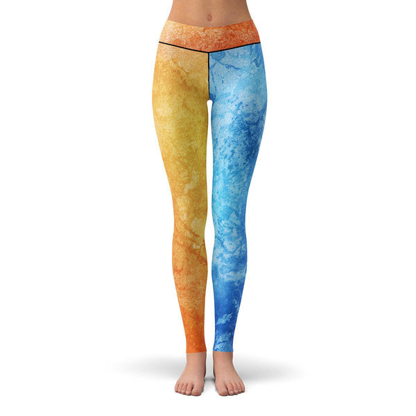 Fire and Ice Leggings  -  Yoga Pants