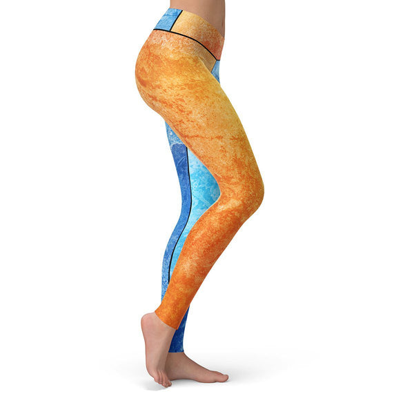 Fire and Ice Leggings  -  Yoga Pants
