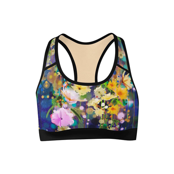 Floral Forest Sports Bra  -  Yoga Top