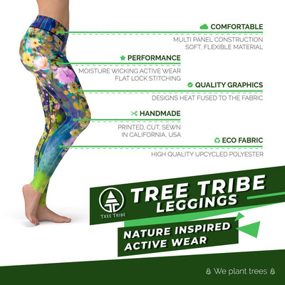Floral Forest Leggings  -  Yoga Pants