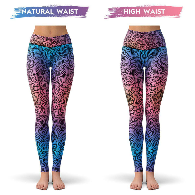Mandala Yoga Wear - High Waist Yoga Leggings – Yogi Spirit