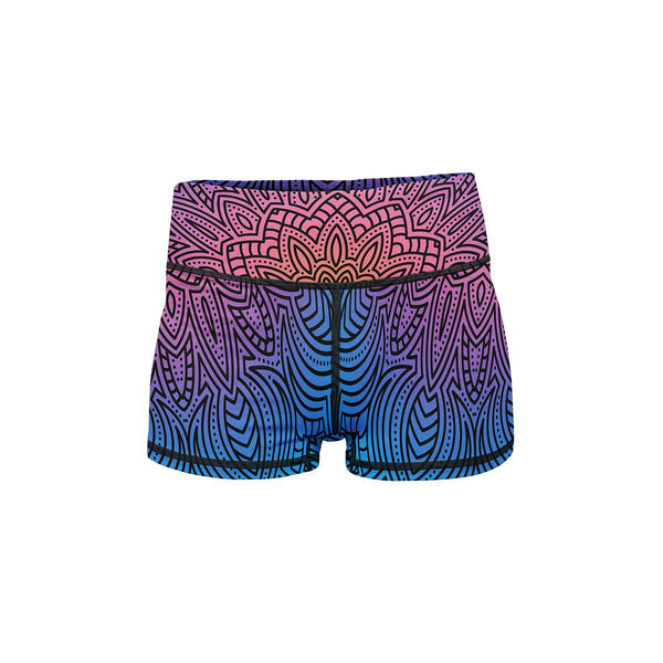 Yoga Shorts in Onyx by Lotus Tribe Clothing / Gym Shorts/ Yoga Shorts /  Dance Shorts / Women's Shorts / Booty Shorts / Summer Shorts / Yoga 